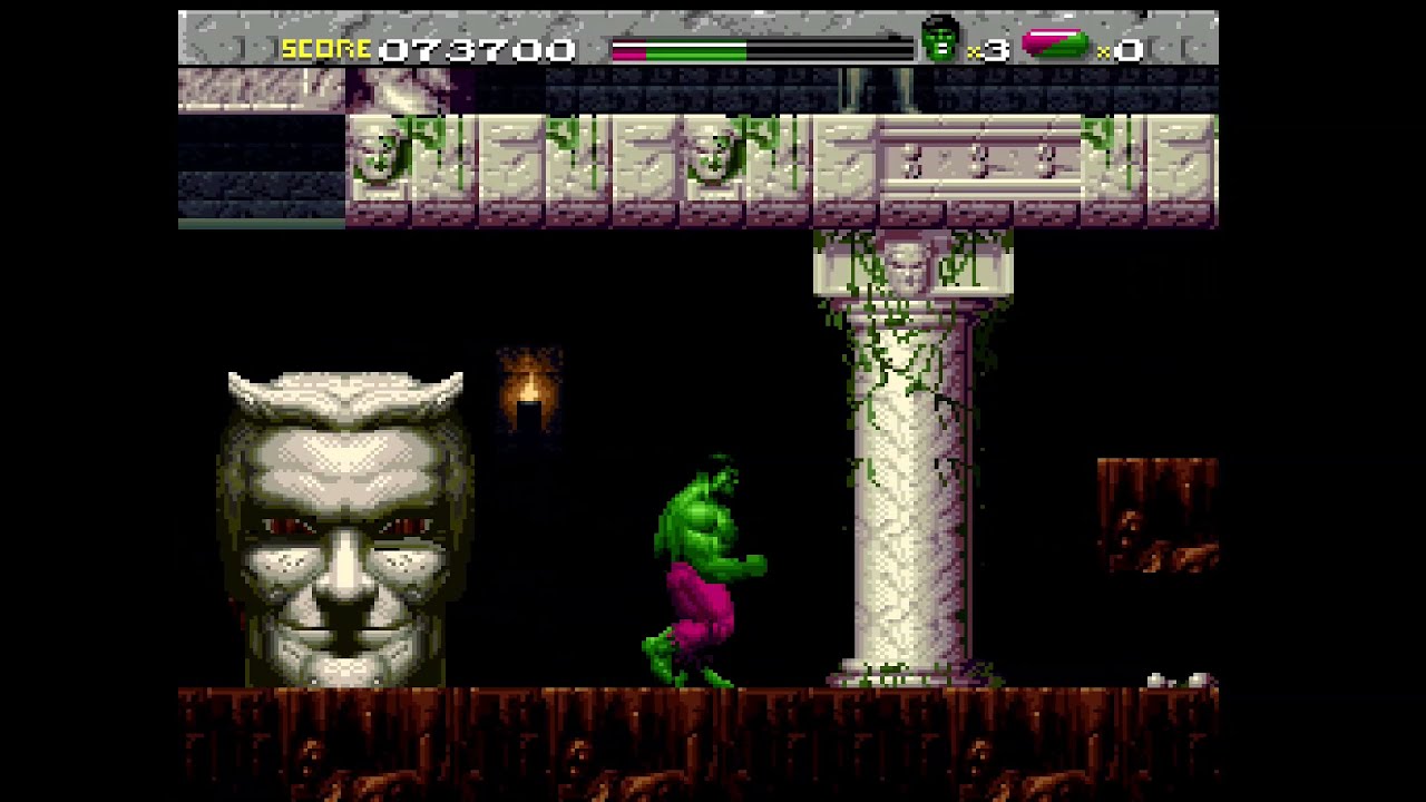 The Incredible Hulk (SNES) - 100% Longplay Walkthrough - Hard Difficulty - No Continues