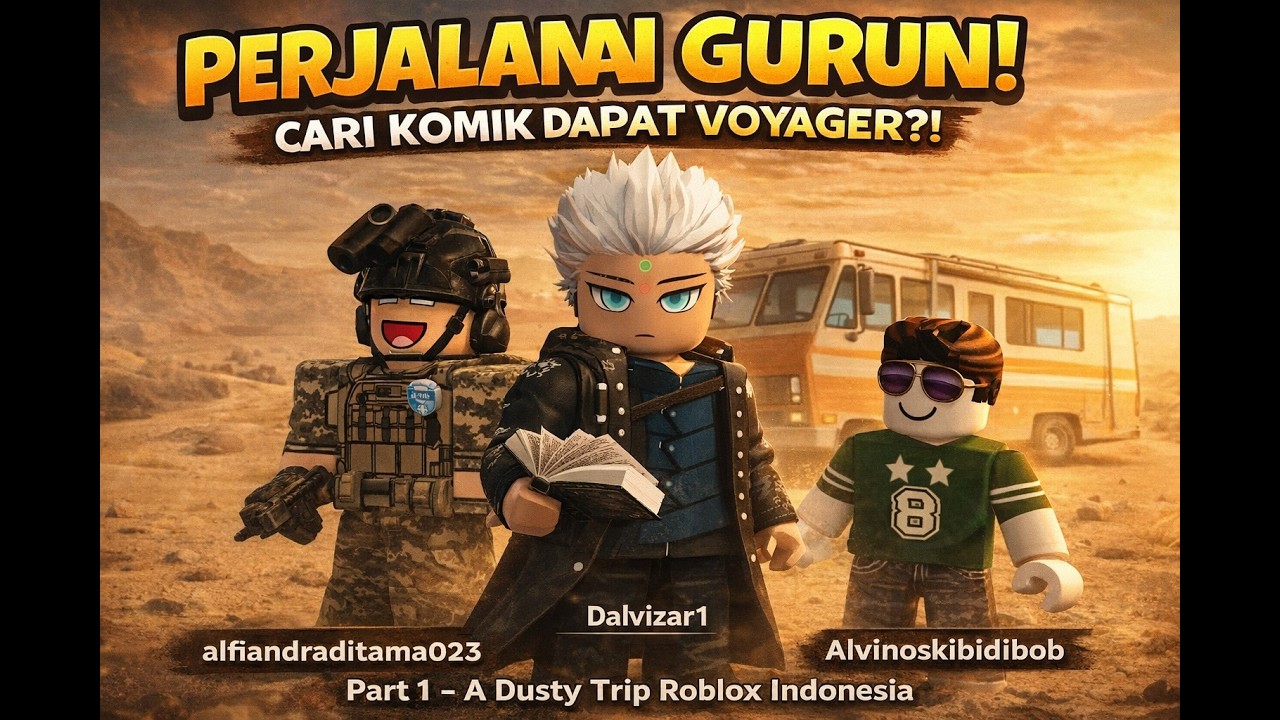 Mencari komik buat dapat mobil Voyager Part 1   A Dusty Trip Roblox Indonesia