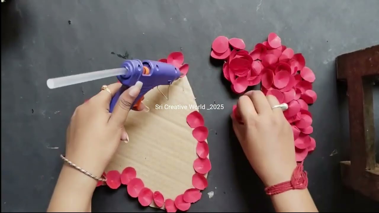 Easy Valentine’s Day Heart Craft | DIY Home Decoration ❤️#home decoration #easy#viral#valentinesday 