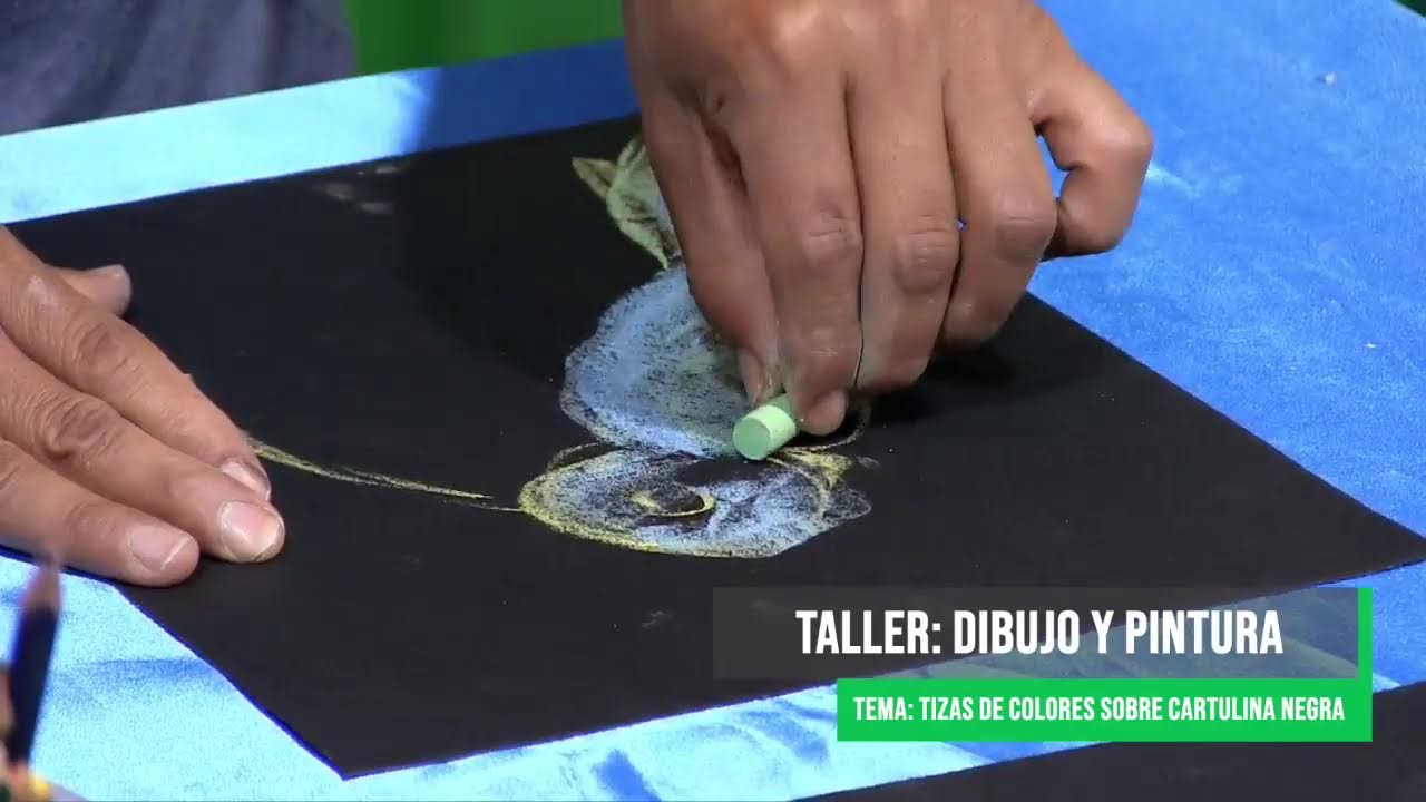 🔴EnVivo| TALLER: DIBUJO Y PINTURA TEMA: TIZAS DE COLORES SOBRE CARTULINA NEGRA