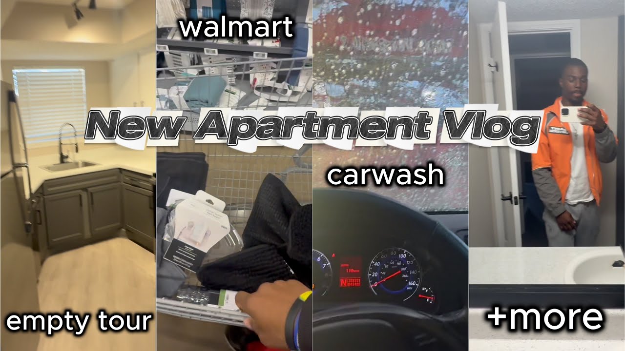 Move In Vlog: Empty house tour, Unpacking, Carwash & Walmart run!