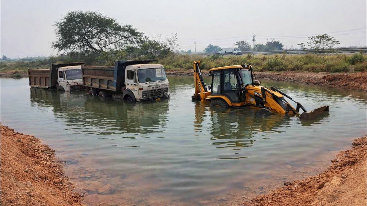 Powerful JCB machine at work showing real construction action with smooth control and streng