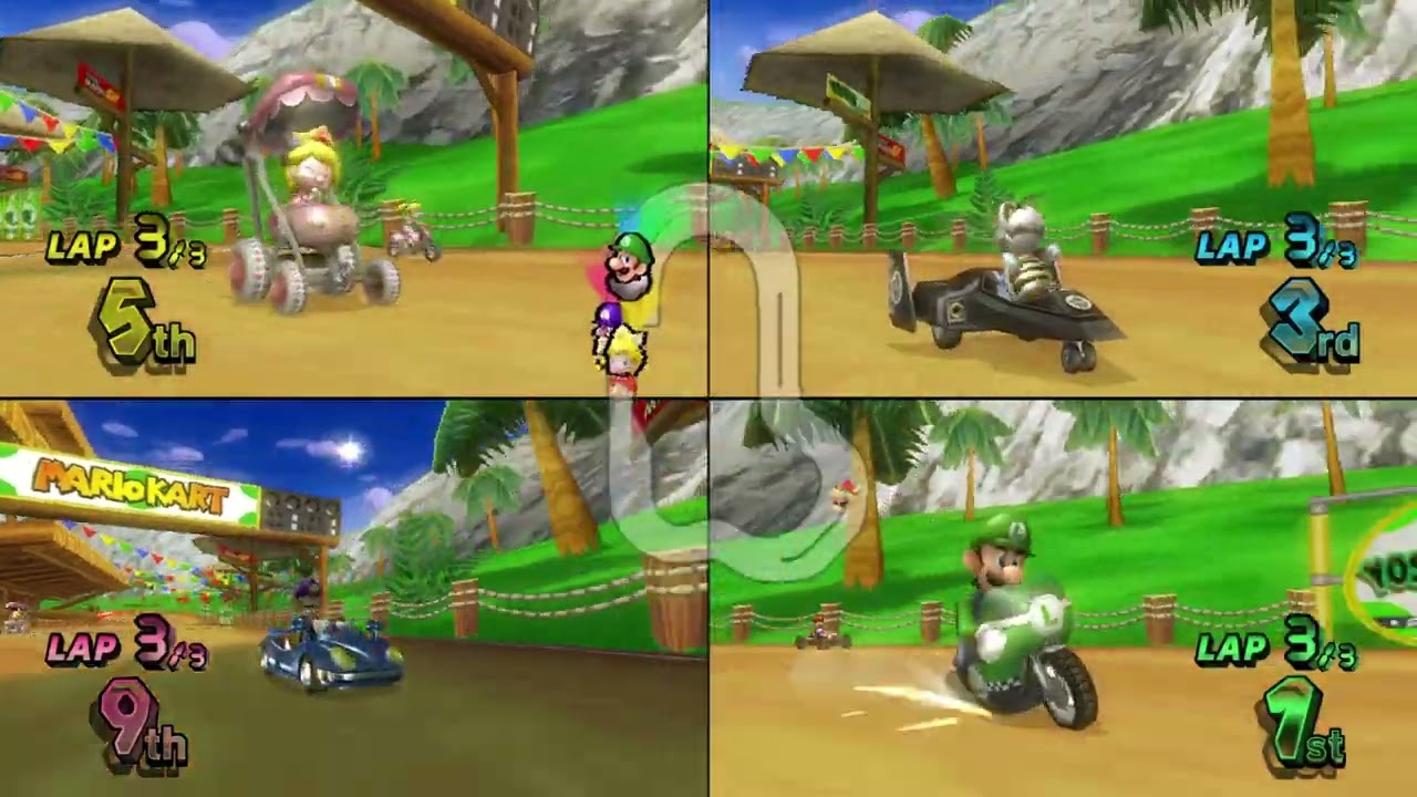 Mario Kart Wii ✦ 4 Players #396 Shell Cup 150cc