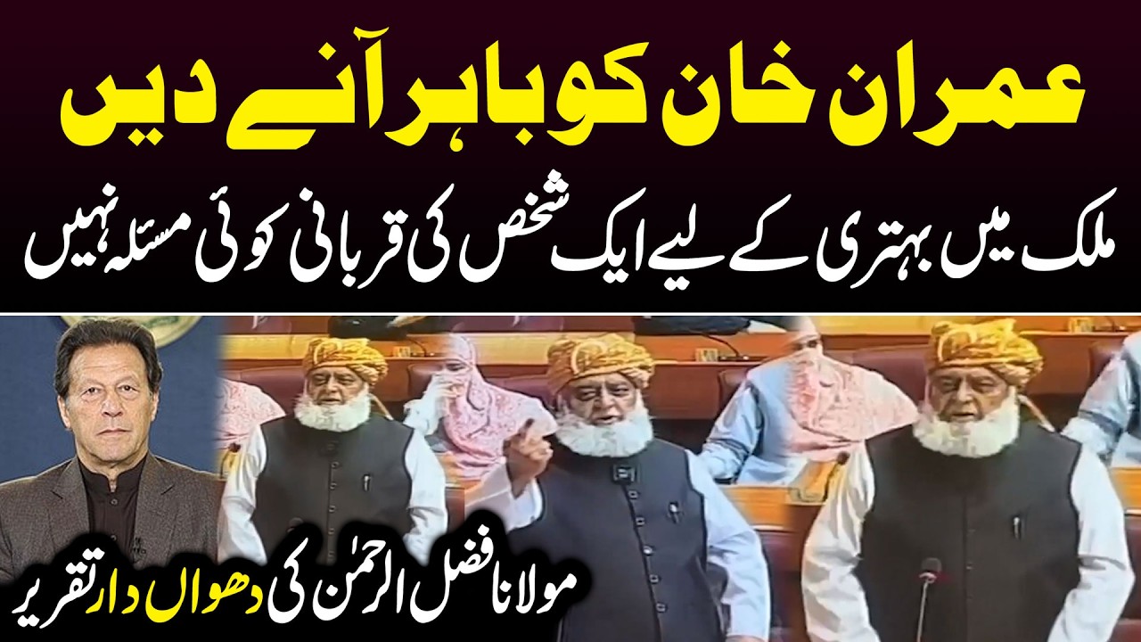 Imran Khan ko Bahar Aany Dein | Maulana Fazal Rehman Speech in National Assembly | Public News