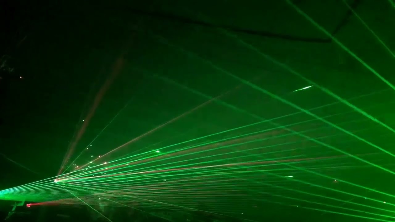 2 Watt Show LASER Strahlen - Hintergrund RGB Langsames Tempo - 200mw Rote Laser - FULL Movie 1080p