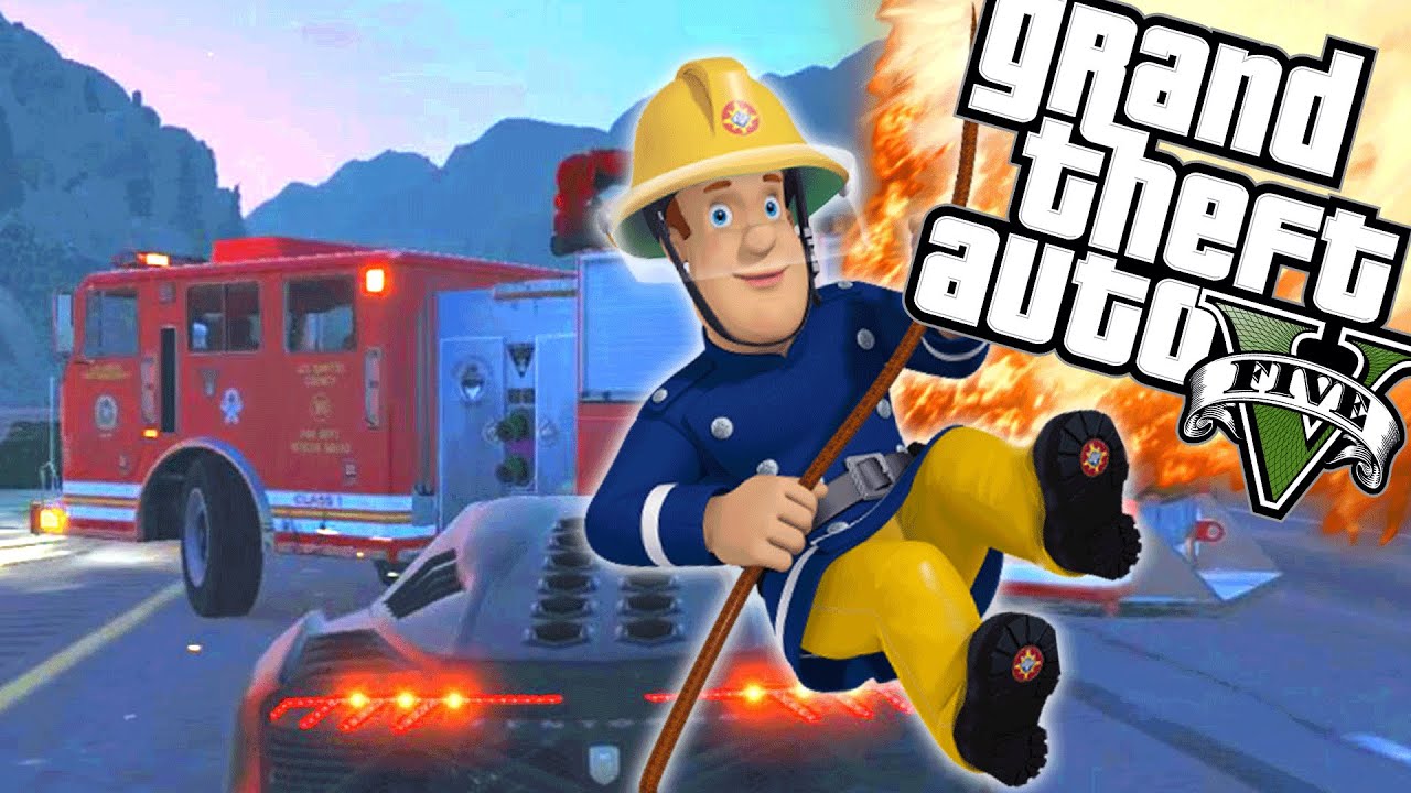 BRANDWEERMAN SAM! - GTA 5 Online Funny Moments