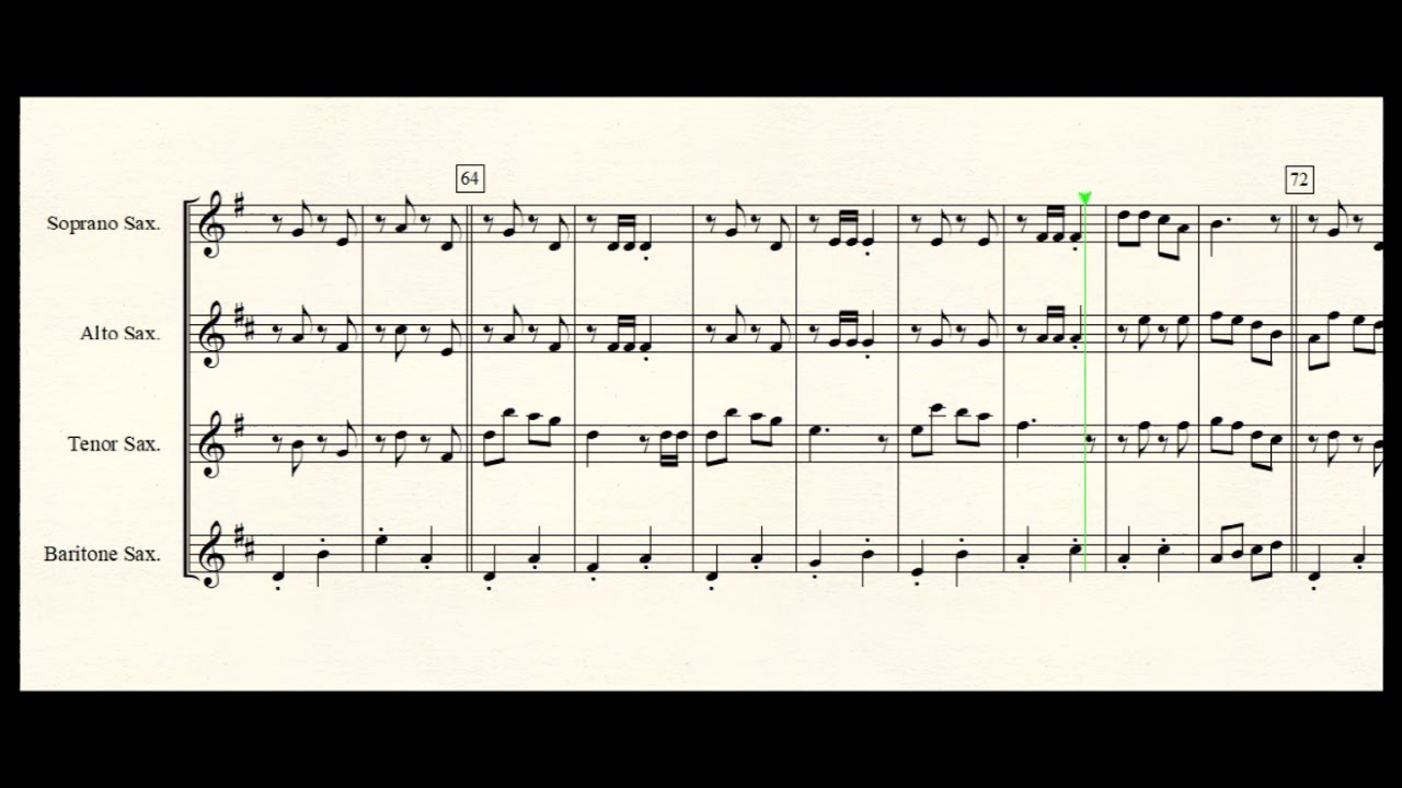Jingle Bells for Saxophone quartet.