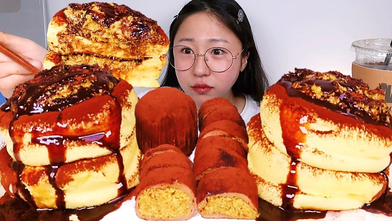 두바이 수플레 팬케이크 두바이 김밥 두바이 쫀득쿠키 디저트 먹방 Dessert Mukbang
