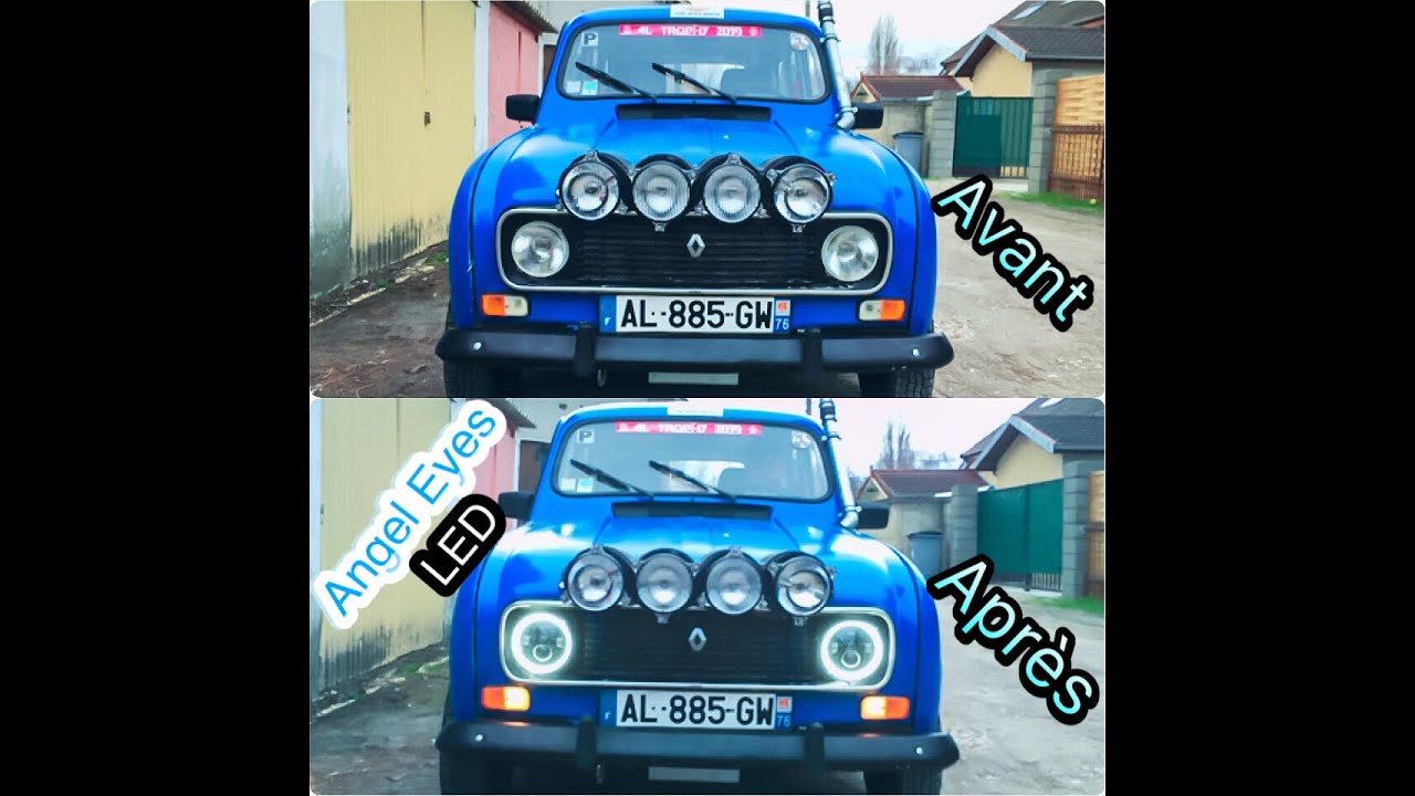 Montage et installation des feux Angel Eyes Renault 4L !