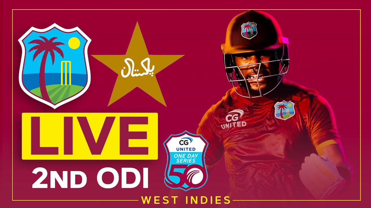 🔴 LIVE | West Indies v Pakistan | 2nd CG United ODI