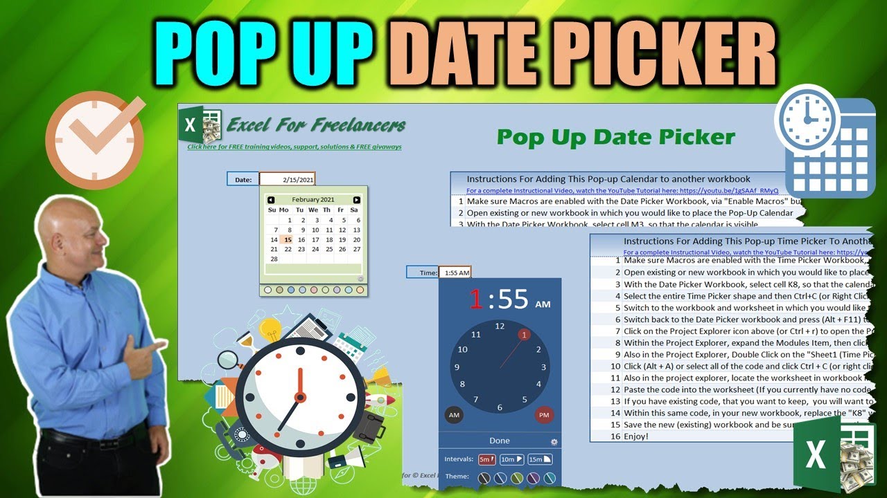 FREE Excel Date Picker Pop-Up: Tutorial