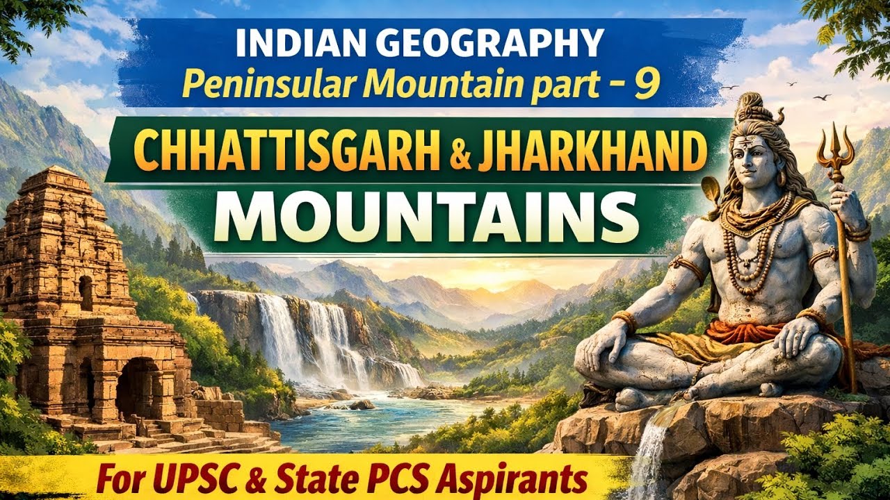 Indian Geography | Peninsular Mountains Part 9 | Chhattisgarh & Jharkhand Mountains | UPSC 2026
