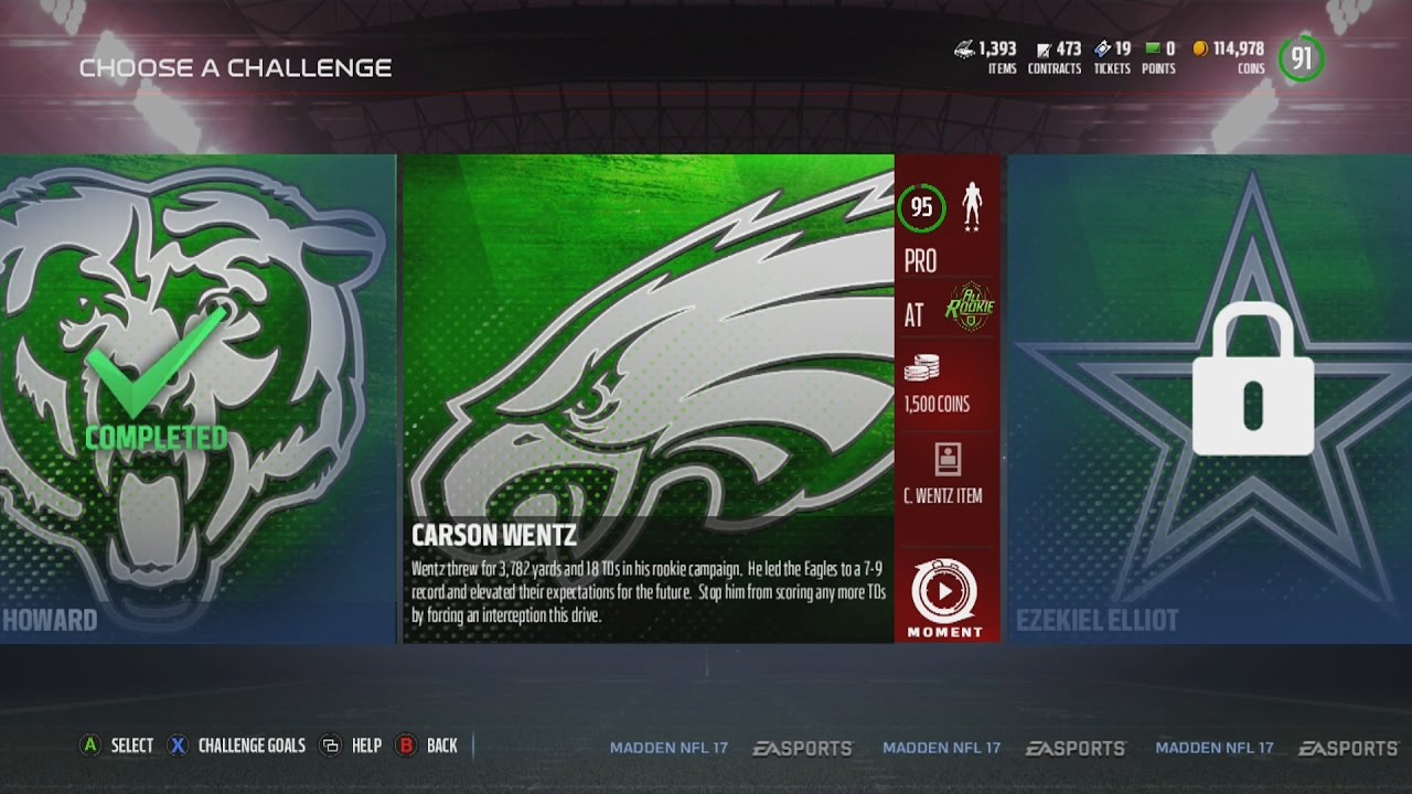 Madden NFL 17 | MUT All-Rookie Challenge | Offensive All-Rookie Team Challenge #12 | Carson Wentz