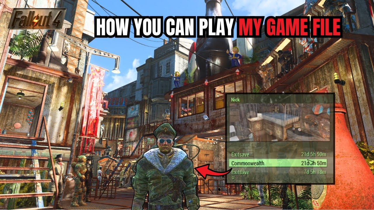 How to Install and Play Someone Else's Character Save File On Fallout 4 (PC ONLY) 