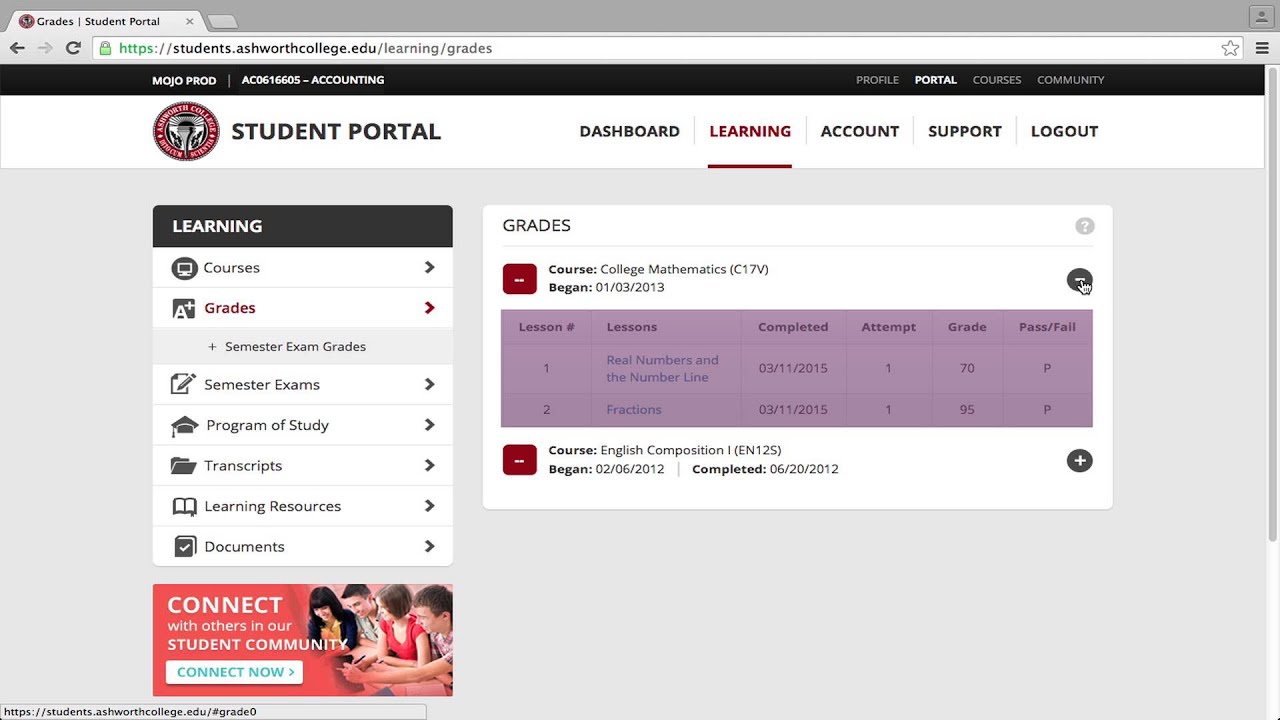 How To Get Started In The Ashworth College Student Portal