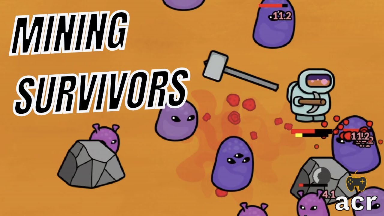 Crushing Enemies with our Sledge Hammer in the Mining Survivor Demo