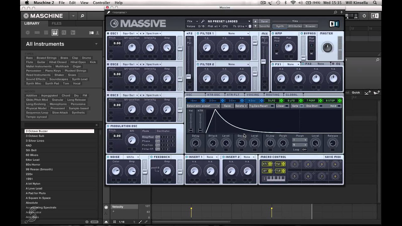 Massive - Creating A Snare Using White Noise