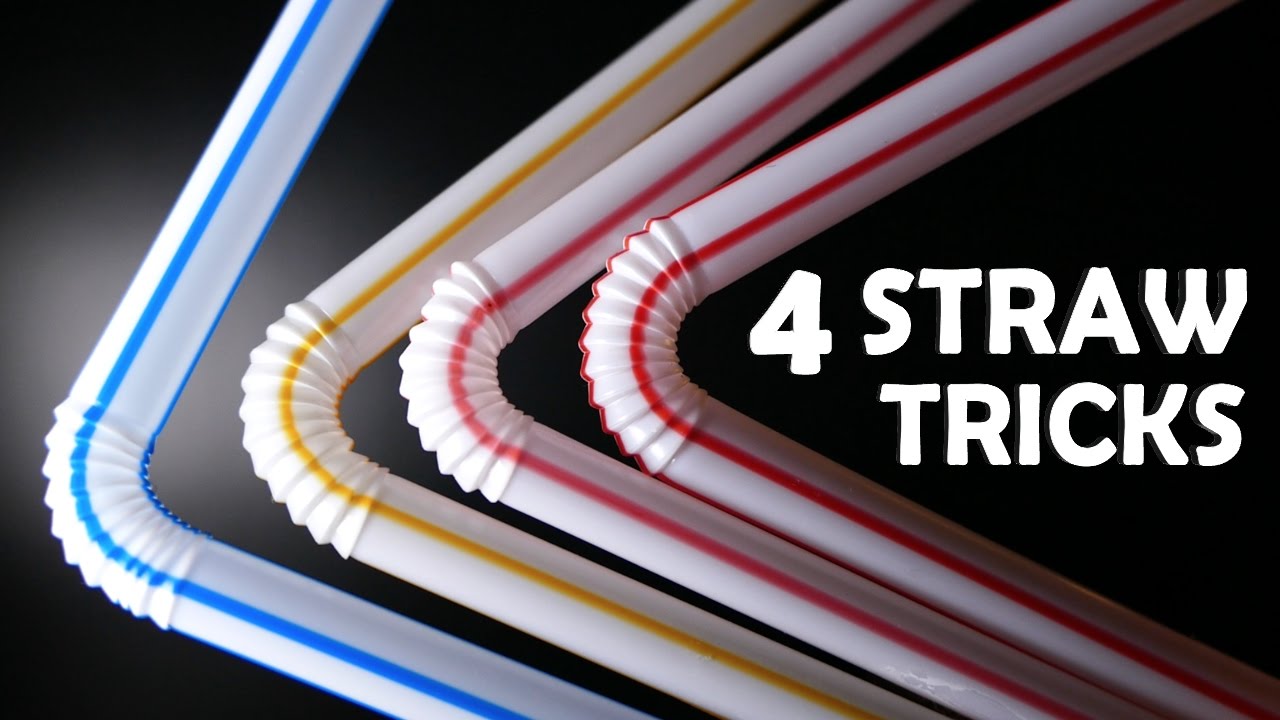 4 Incredible Straw Hacks! - Super Simple, Lots of Fun!!!