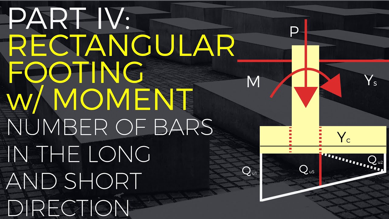 Part 4 Rectangular Footing: Number of Bars in the Long & Short Direction (Reinforced Concrete)