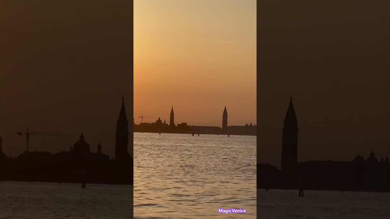 How magic is sunset in venice | looking from front |