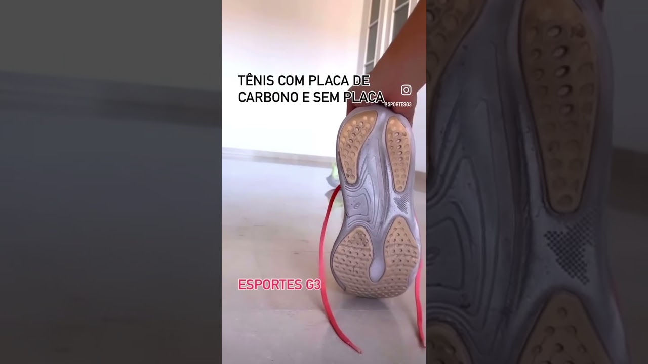 T&ecirc;nis com placa de carbono e sem placa de carbono.        #corridas.    #correr