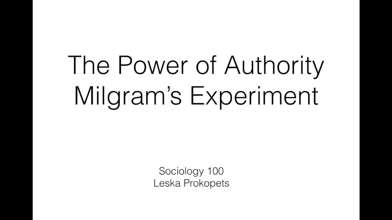 Milgram's Experiment Powerpoint