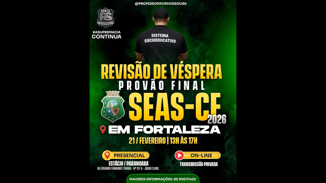 OPERAÇÃO RETA FINAL - SEAS-CE