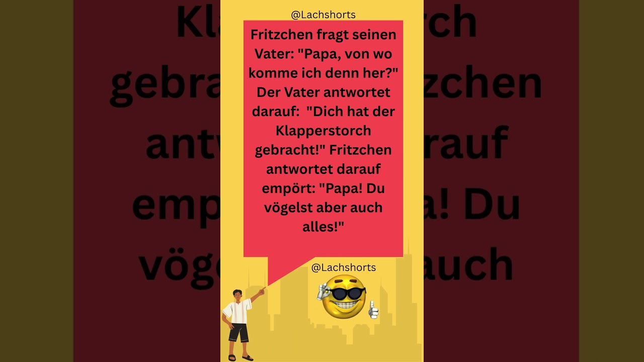 Fritzchens freche Antwort bringt Papa ins Schwitzen!