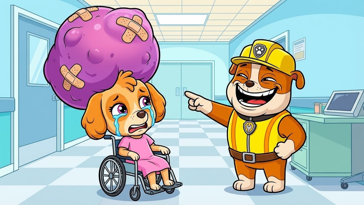 PAW PATROL: Skye Giant PURPLE HEAD BUMP! 🤕 Rubble Laughing Prank | PAW Patrol Animation