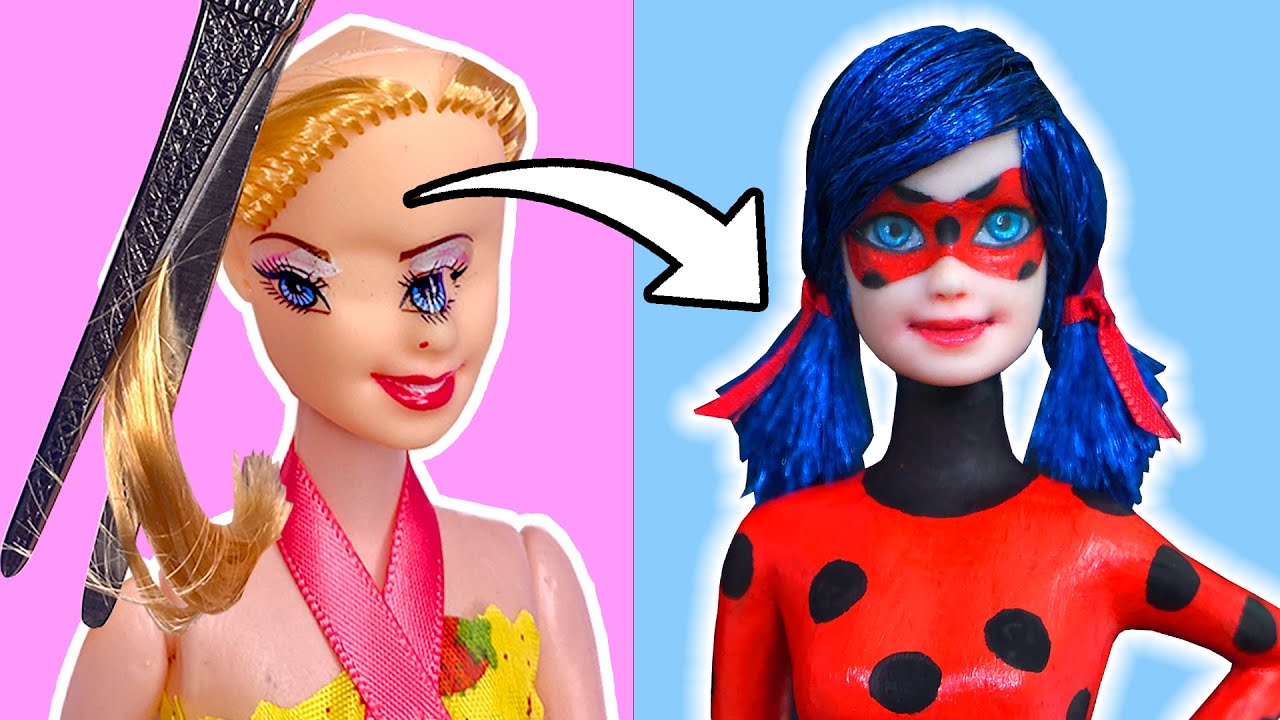 TRANSFORMEI BONECA DE R$3,00 NA LADYBUG! Paula Stephania