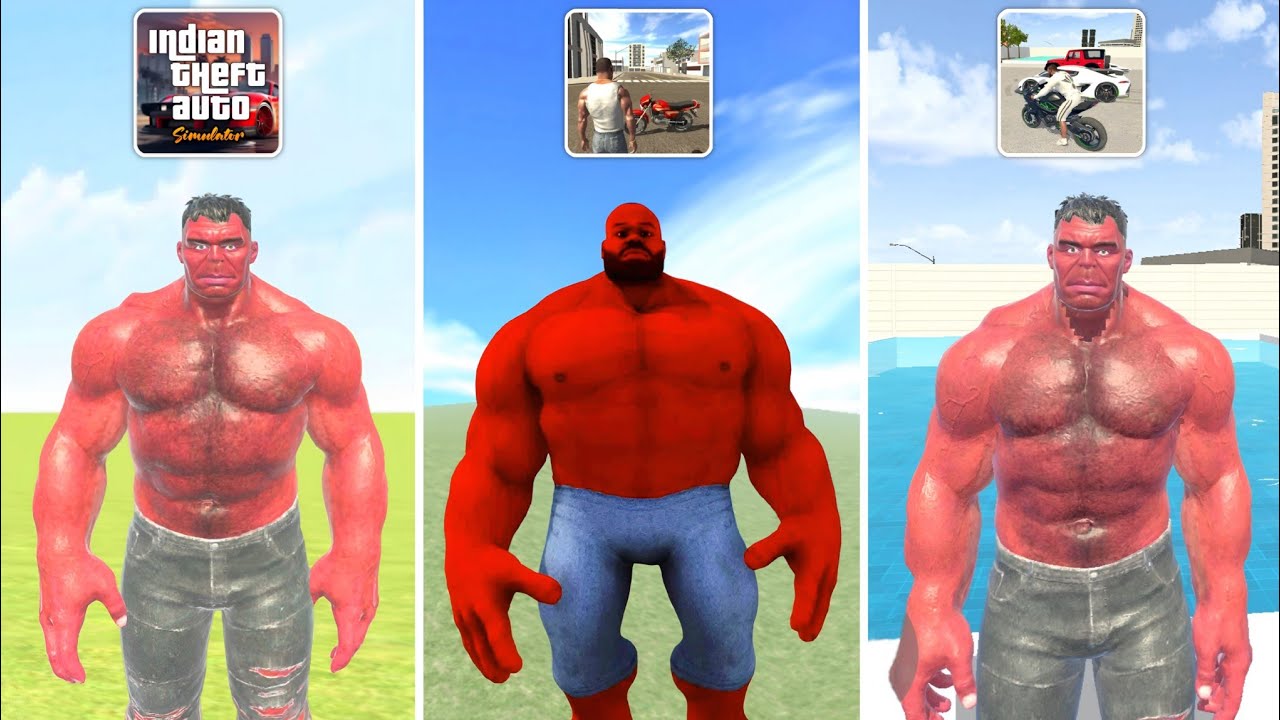Red Hulk in All Indian GTA Games 🤯🔥 | Which Red Hulk is Best 