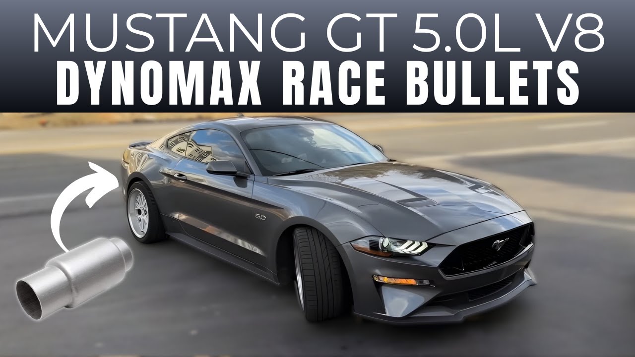 Ford Mustang GT 5.0L V8 2023 года с H-образным выхлопом и гоночными шинами Dynomax!