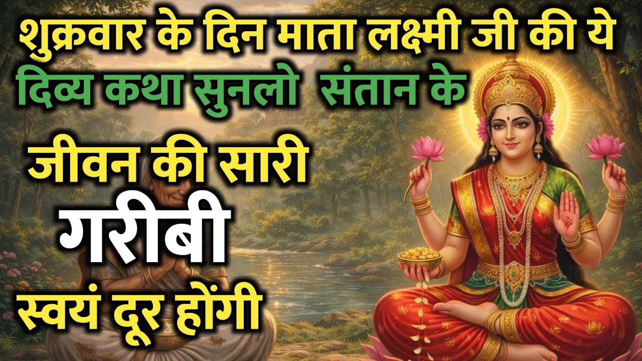 माता लक्ष्मी की ये दिव्य कथा जरूर सुने संतान की सारी गरीबी स्वयं मिट जाएगी ! | Shukra Vart Katha 