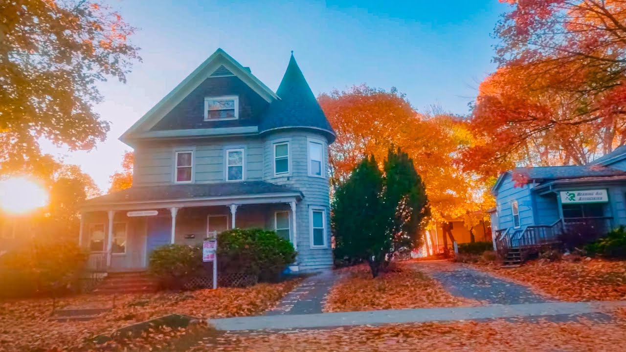 Calm Autumn Drive in Massachusetts | Pt 2 Ep 2 | 4K Fall Foliage (Left-Side View) & Orchestral Music