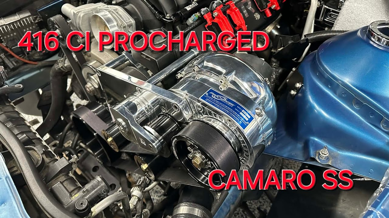 Camaro SS 2010 года с двигателем 416 CI, оснащенным наддувом, проходит испытания на динамометриче...