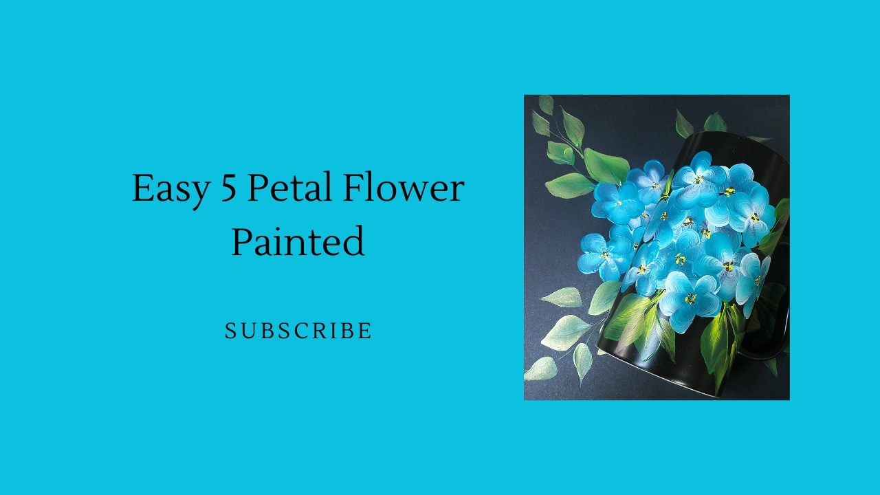 EASY 5 PETAL FLOWER PAINTED | 5 Petal Flower | Simple Painting | Step by Step | Aressa1 | 2026