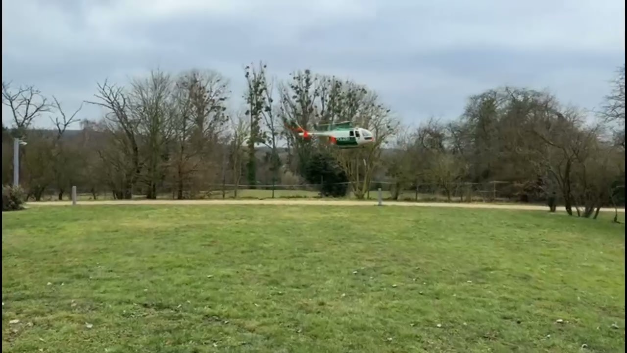 BO105 Erstflug FlishRc 500 ADAC Optik/Gelb POLIZEI Hessen