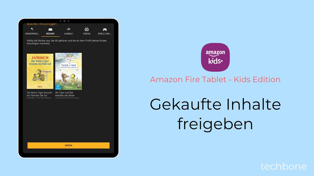 Gekaufte Inhalte freigeben [Amazon Kids]