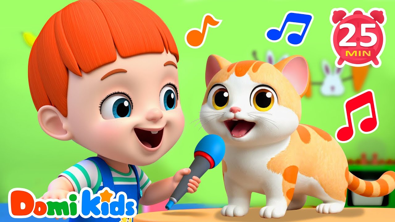 International Cat Day 🎉 | Let’s Sing for Our Furry Friends! | Nursery Rhymes | Domi Kids