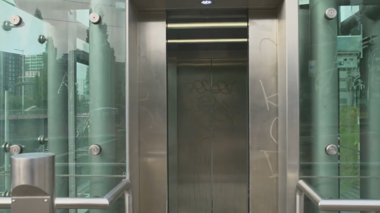 Netherlands, Amsterdam, Rietlandpark Tram Station, KONE elevator