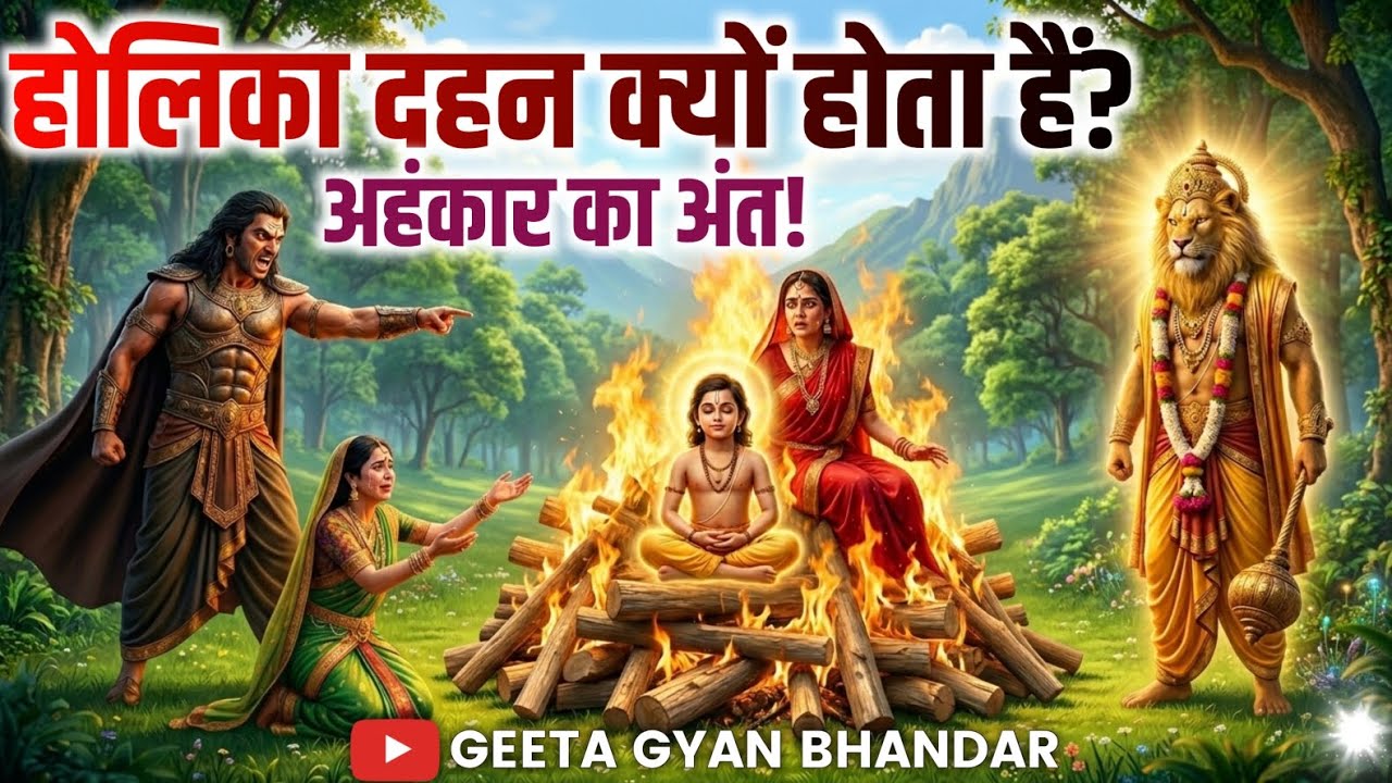 नरसिंह अवतार की पूरी कथा | प्रह्लाद की अटूट भक्ति और हिरण्यकश्यप का अंत | Holika Dahan Story