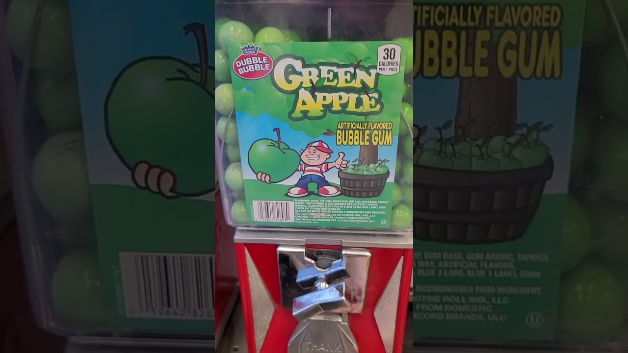Quarter a Gum/Gumball Machine ASMR #shorts #asmr #shortvideo #apple #gum #machine #trending #video