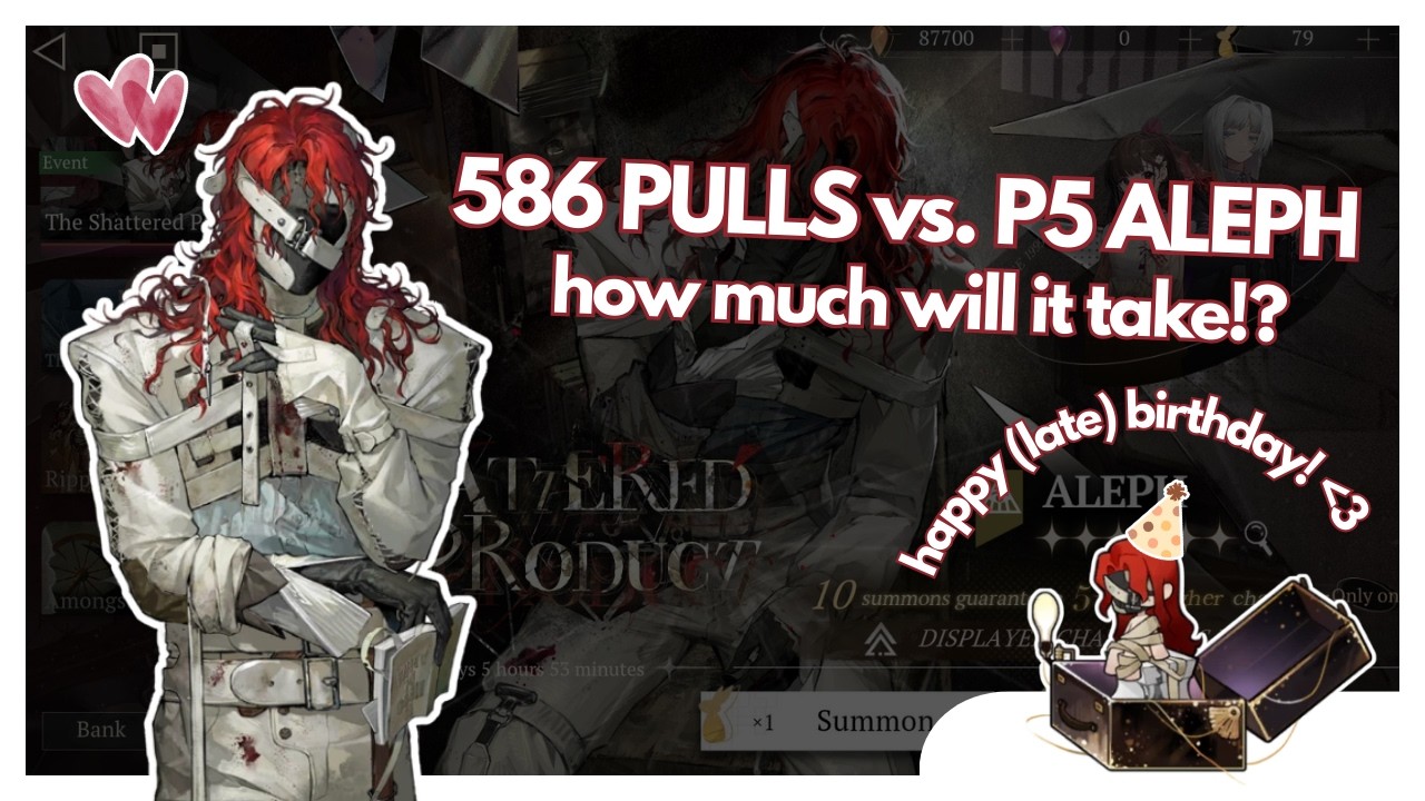 586 PULLS vs. P5 ALEPH (happy belated birthday!) | GACHA SHOWCASE