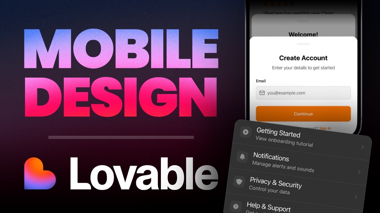 Создание потрясающих мобильных интерфейсов с помощью Lovable