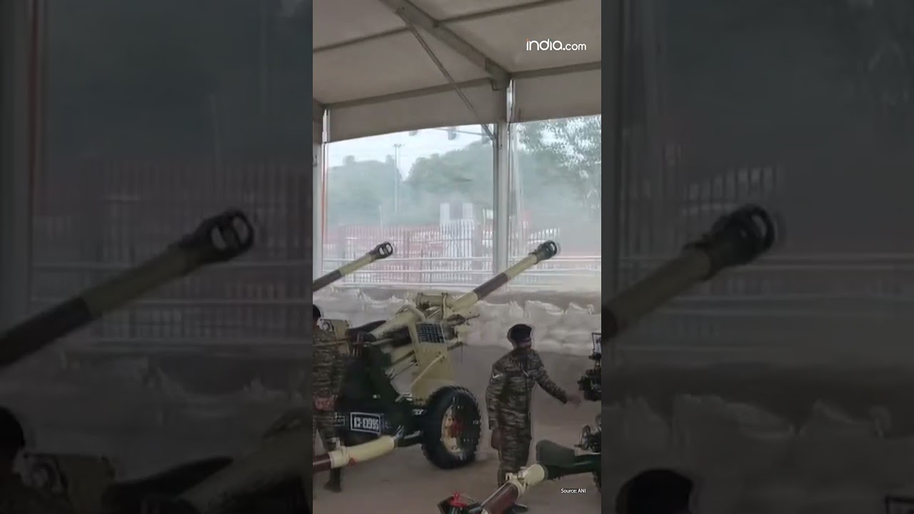 Independence Day 2023: 105mm Light Field guns participate in ceremonial firing during celebrations