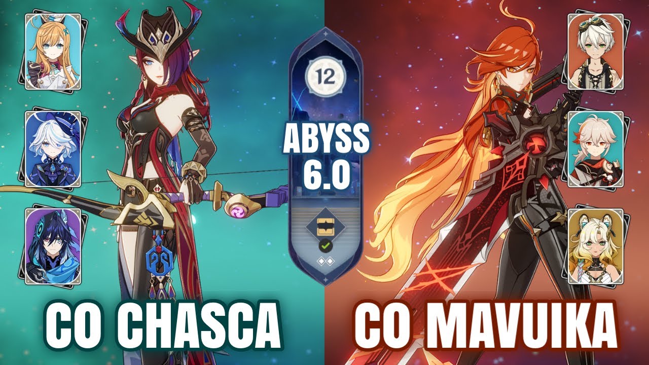 C0 Chasca & C0 Mavuika Monopyro | NEW Spiral Abyss 6.0  Floor 12 | Genshin Impact