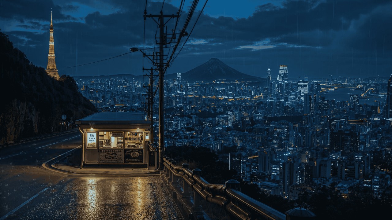 Rainy Midnight in Tokyo 🌧️ — 90s Lofi for Deep Focus & Study | Rainy Night Vibes | 4K