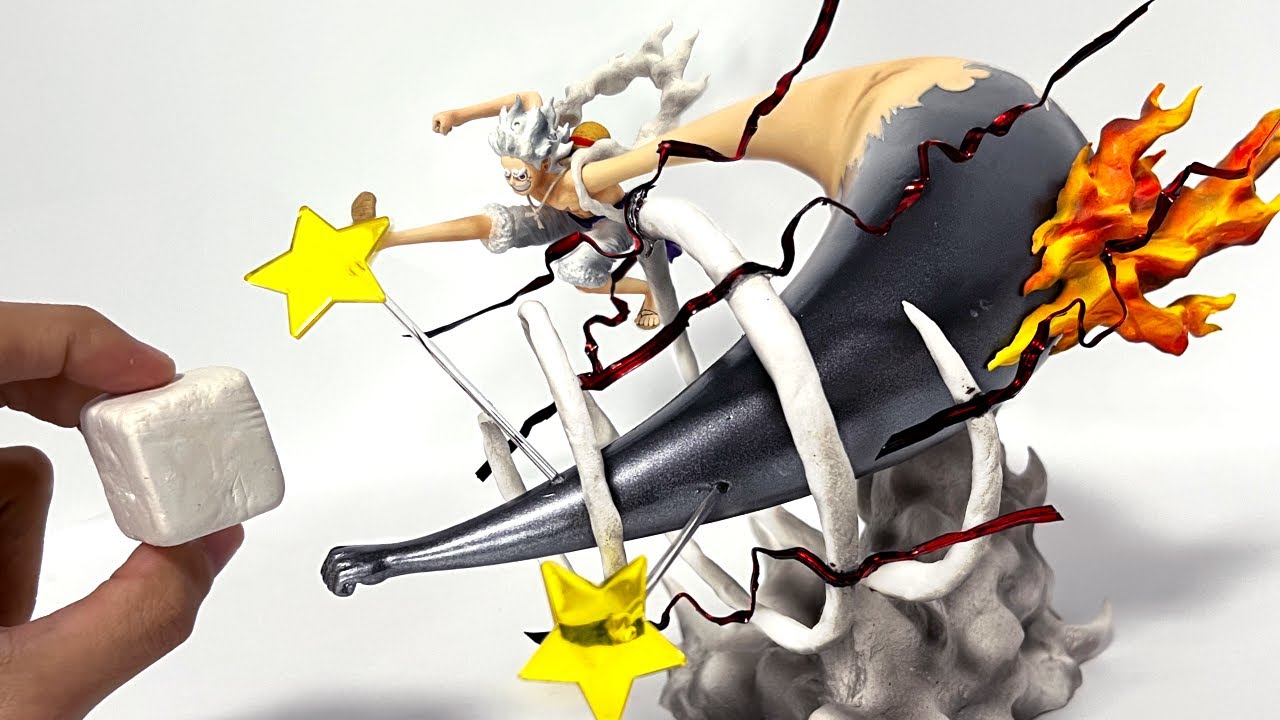ゴムゴムのスターガンを使うニカを完全再現した/Sculpting Luffy’s White Star Gun 【ONE PIECE ワンピース ルフィ ギア5 白星銃 Gear5 Nika】