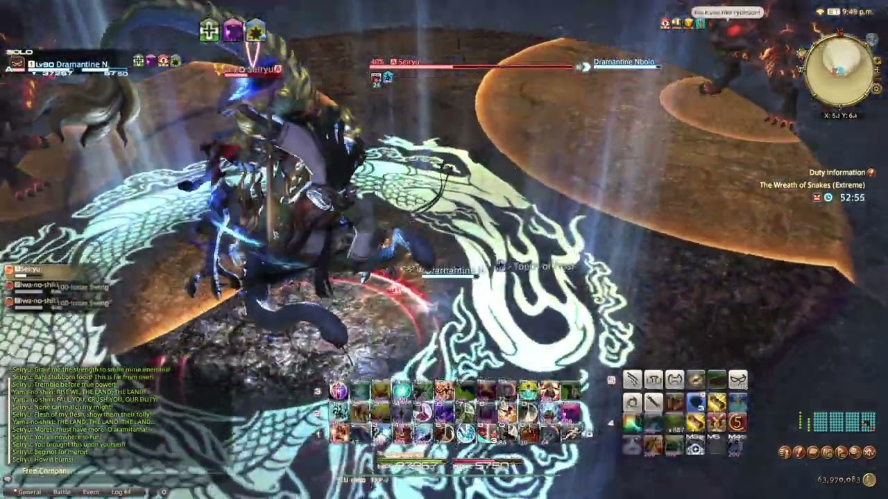 FF14 - The Wreath of Snakes  (Extreme) - Seiryu (Solo Blue Mage lvl 80)