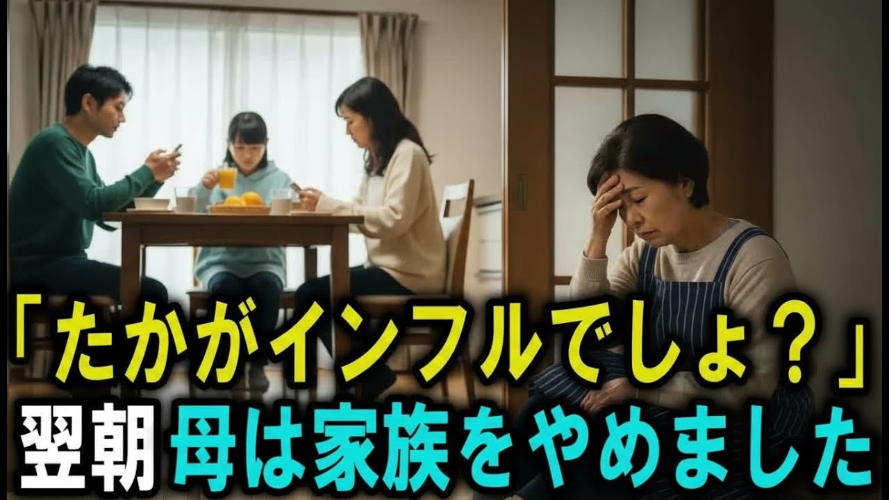「インフルくらいで大袈裟だ」──そう言われた夜、私は黙って立ち上がった